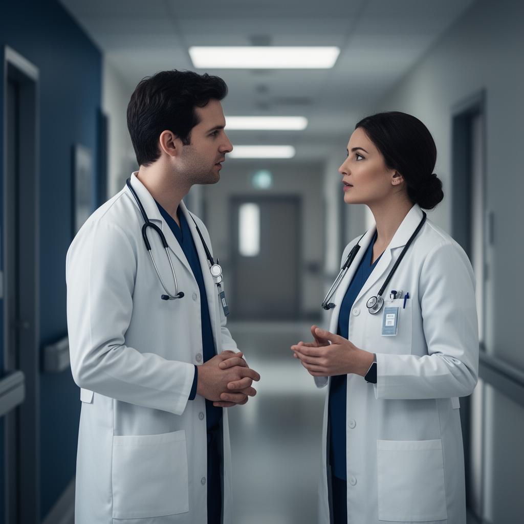 Two physicians in conversation